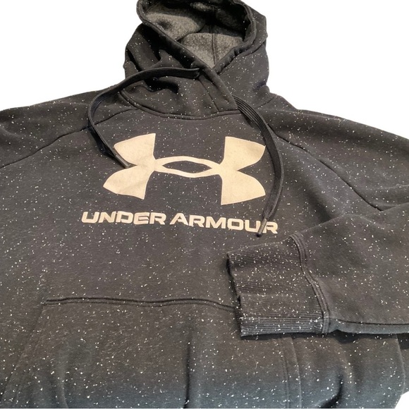 UNDER ARMOUR HOODIE SPECKLE BLACK SIZE M - Picture 3 of 4